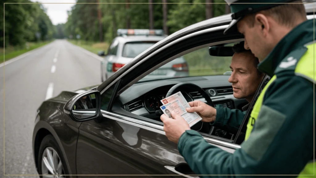What documents should you have with you during a traffic stop?
